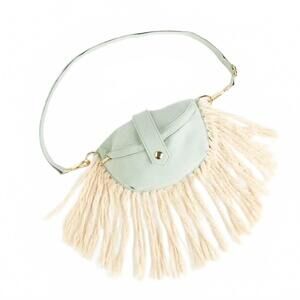 NEW THOMAS & LEE COMPANY women's fringe fanny bum bag in sage